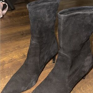 Stuart Weitzman Black Suede booties